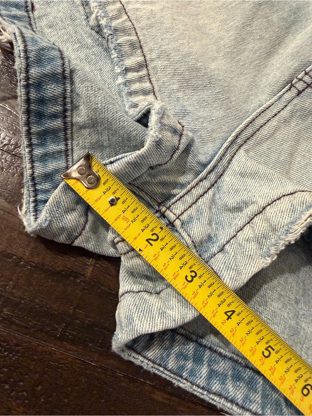 One Teaspoon Romeo Size 29 High-Rise Button-Front Denim Shorts - Picture 8 of 12